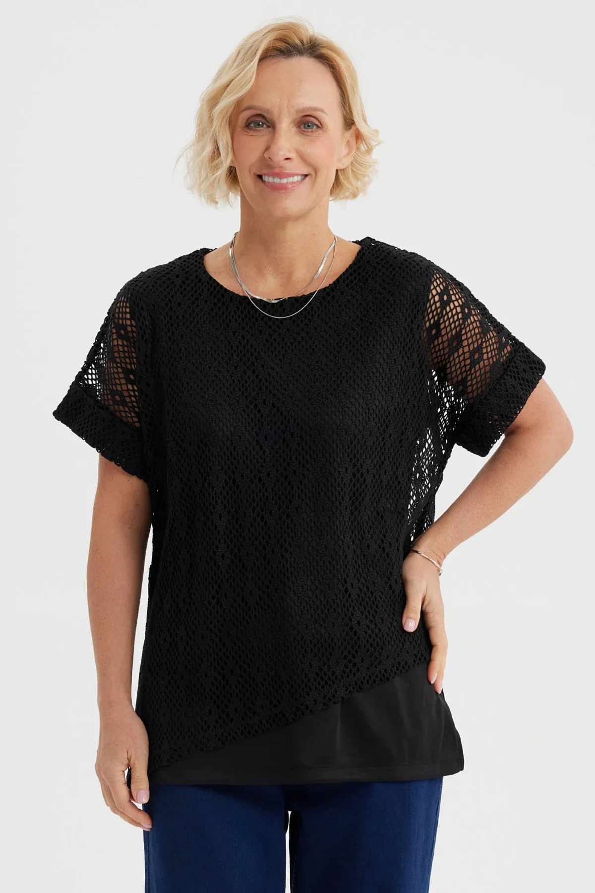 Polera Mujer Calada Negro