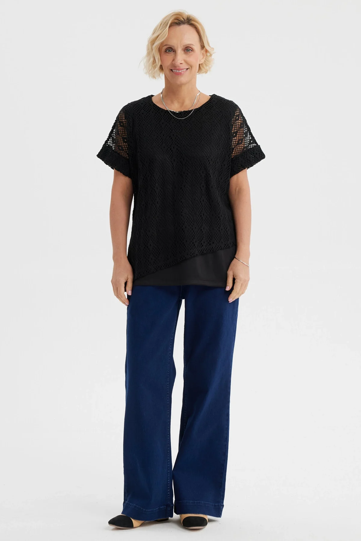 Polera Mujer Calada Negro - Image 4