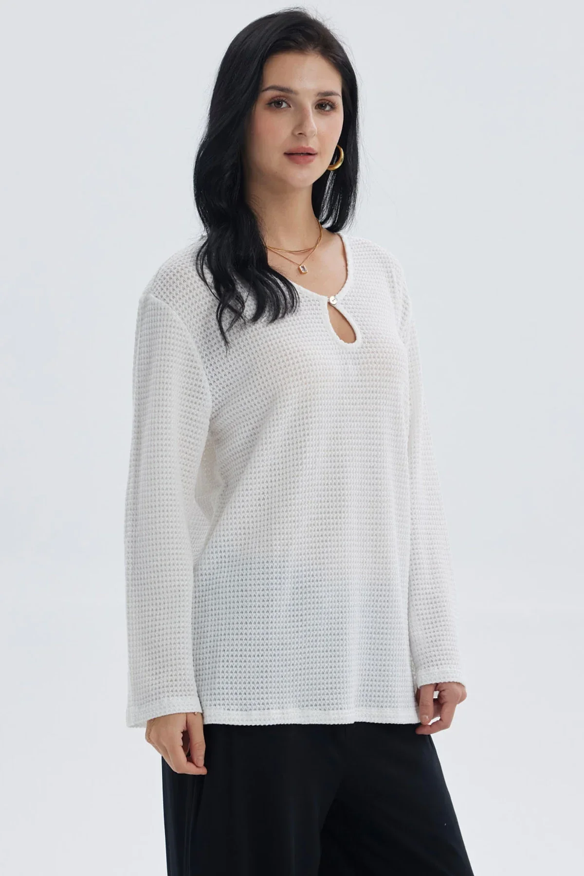 Polera Mujer Calada Salida De Baño Crudo - Image 2