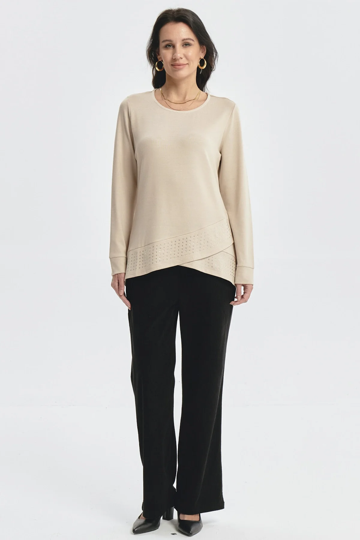 Polera Mujer Camman Detalle Beige - Image 4
