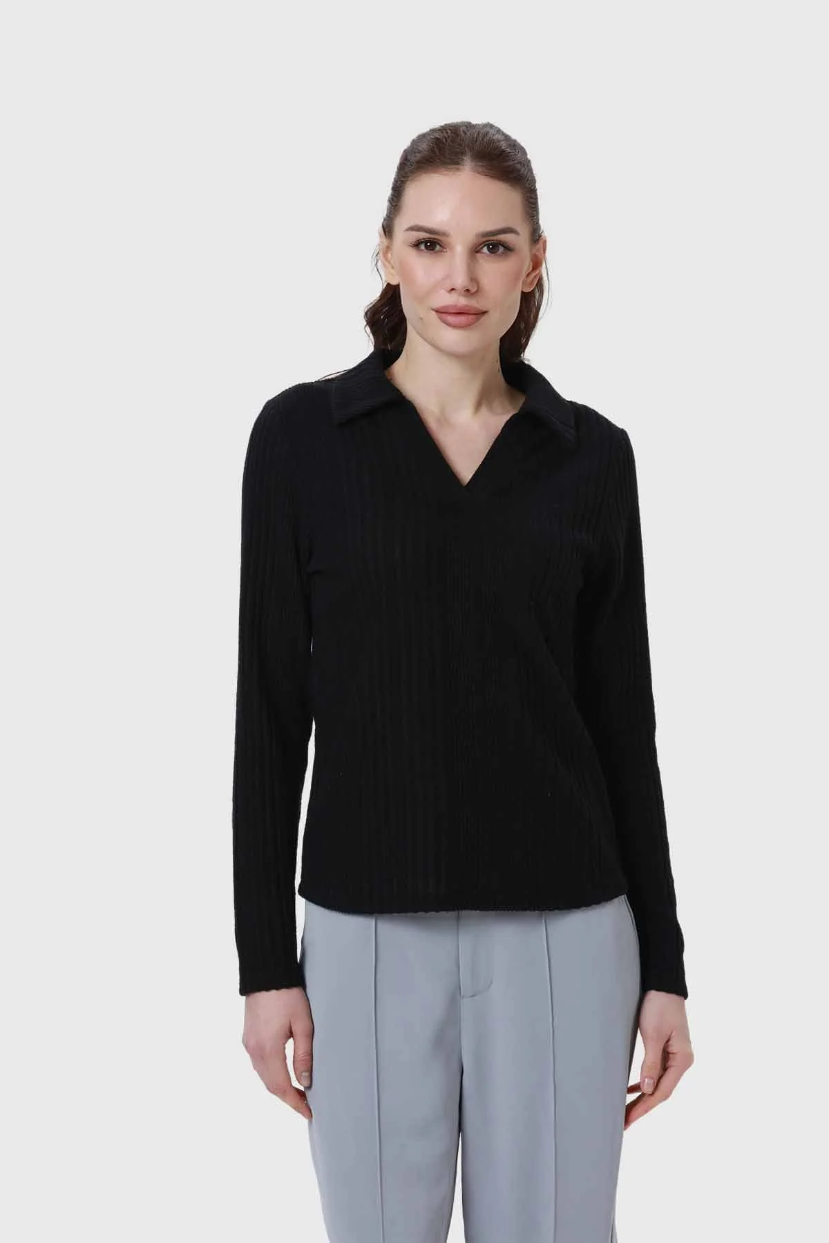 Polera Mujer Camman Rib Negro
