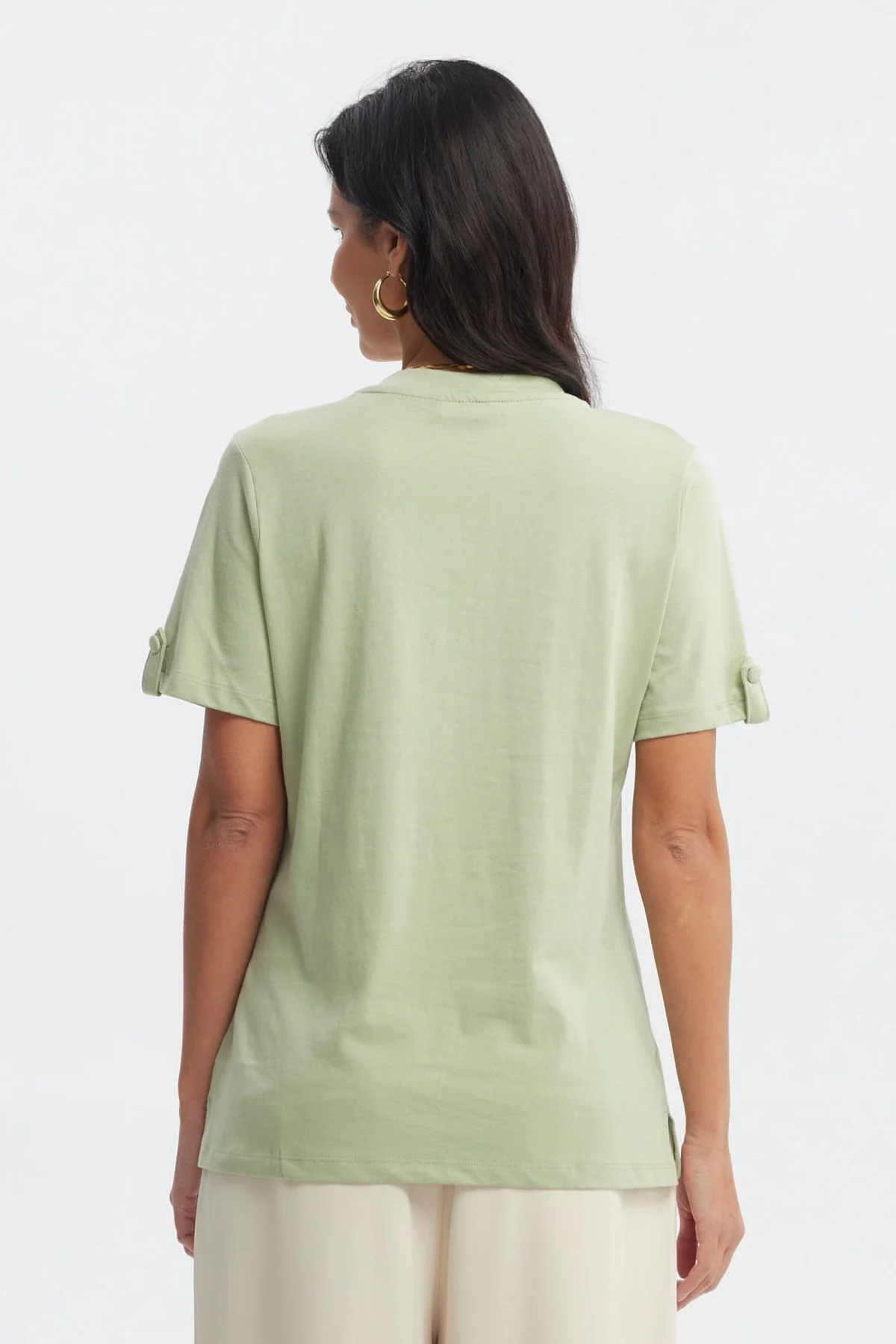 Polera Mujer Casual Verde Olivo - Image 3