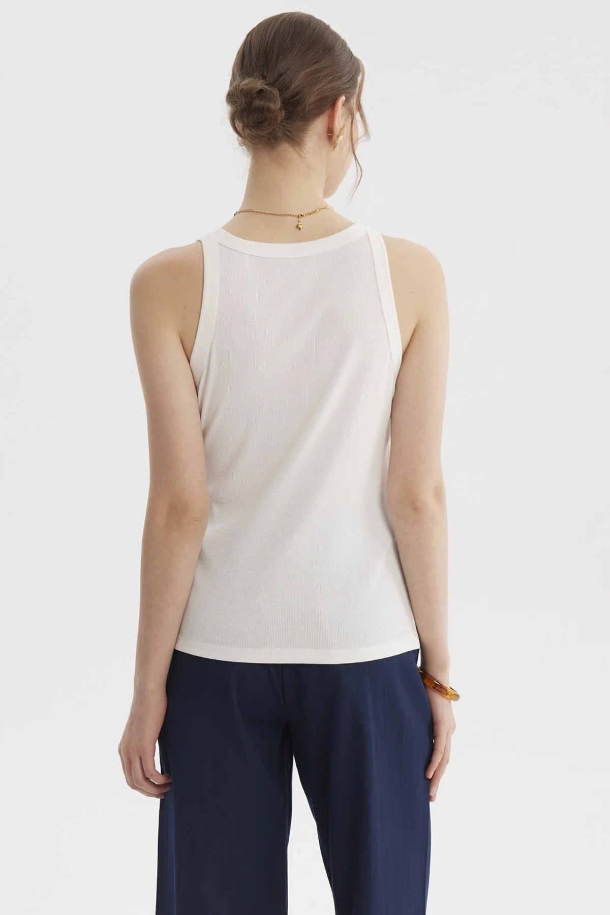 Polera Mujer Con Bote Pabilo Rib Crudo - Image 3