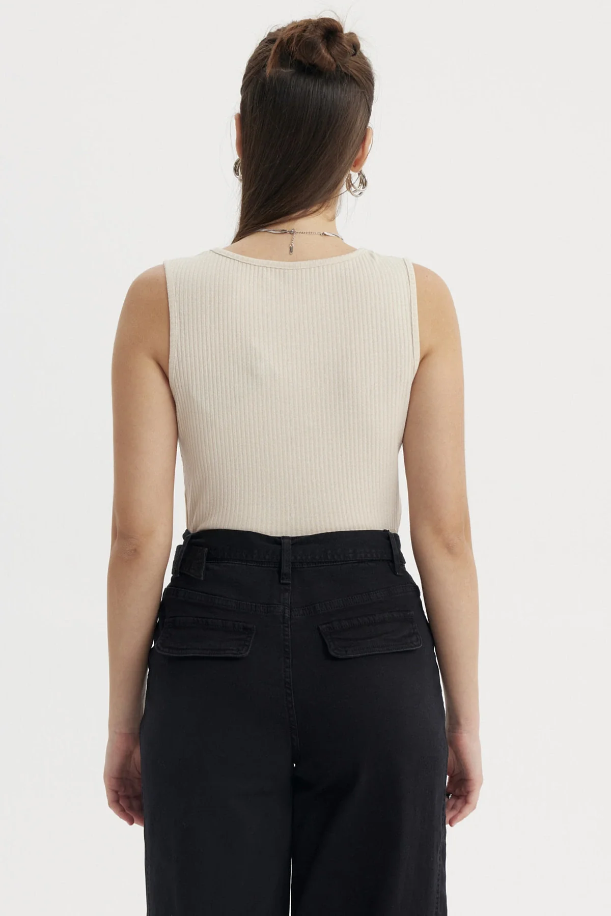 Polera Mujer Con Lazo Beige - Image 3
