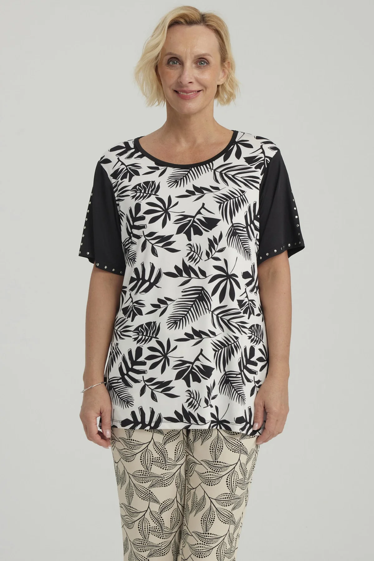 Polera Mujer Cruce Cuello Negro