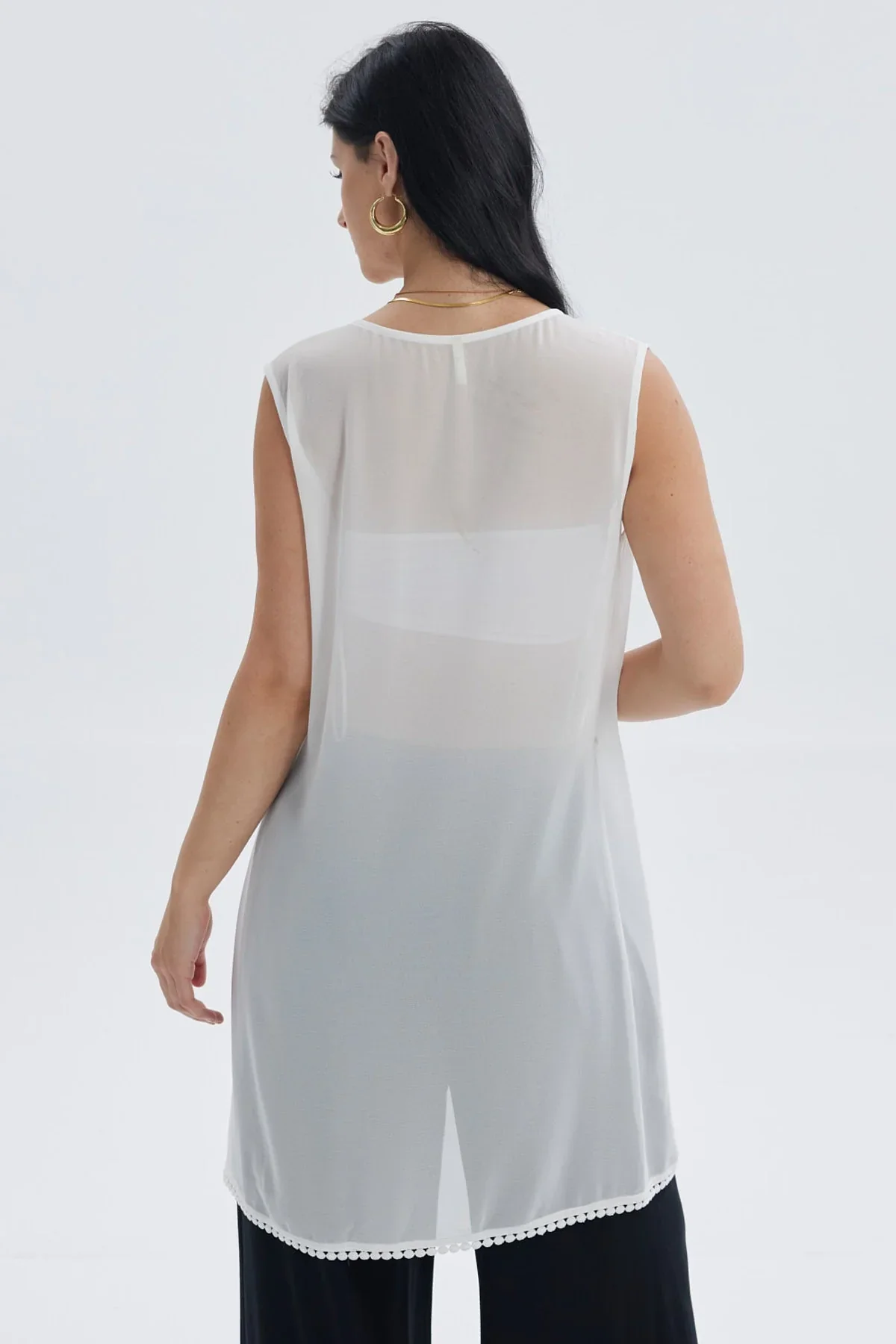 Polera Mujer Cruzada Crudo - Image 3