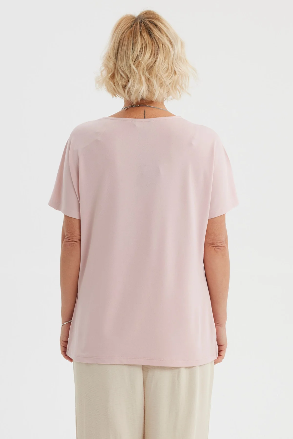 Polera Mujer Detalle Perlas Rosado - Image 3