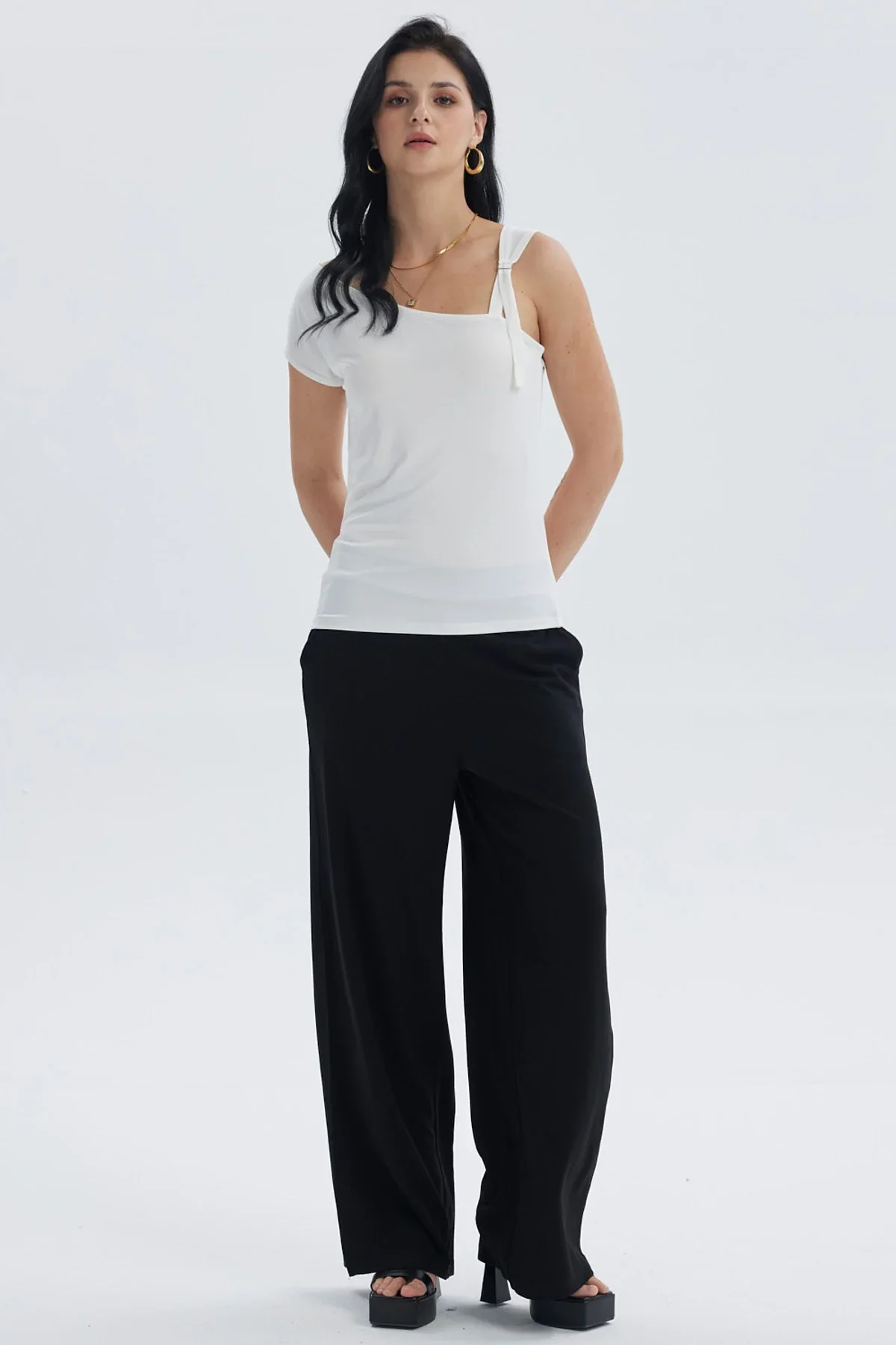 Polera Mujer Escote Asimétrico Crudo - Image 4