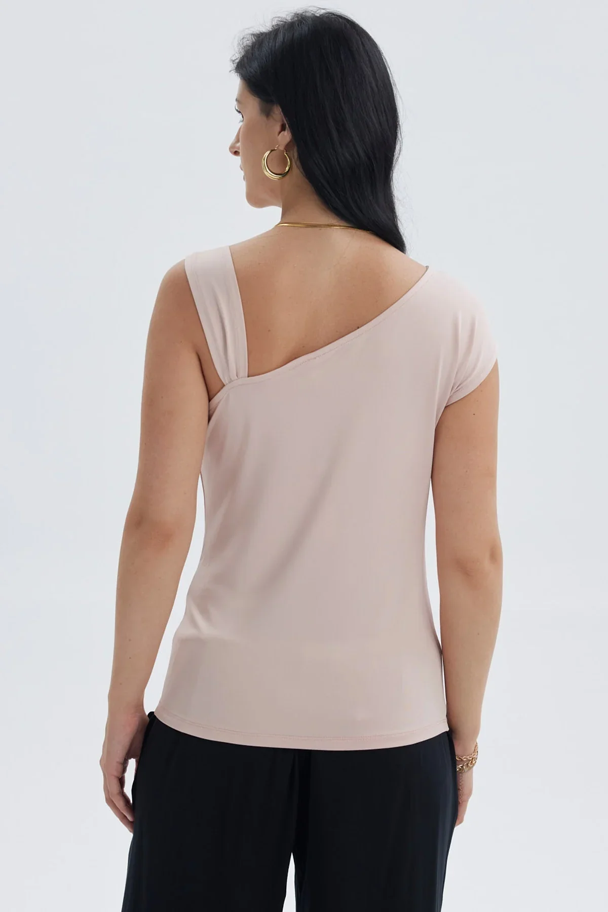 Polera Mujer Escote Asimétrico Palo Rosa - Image 3