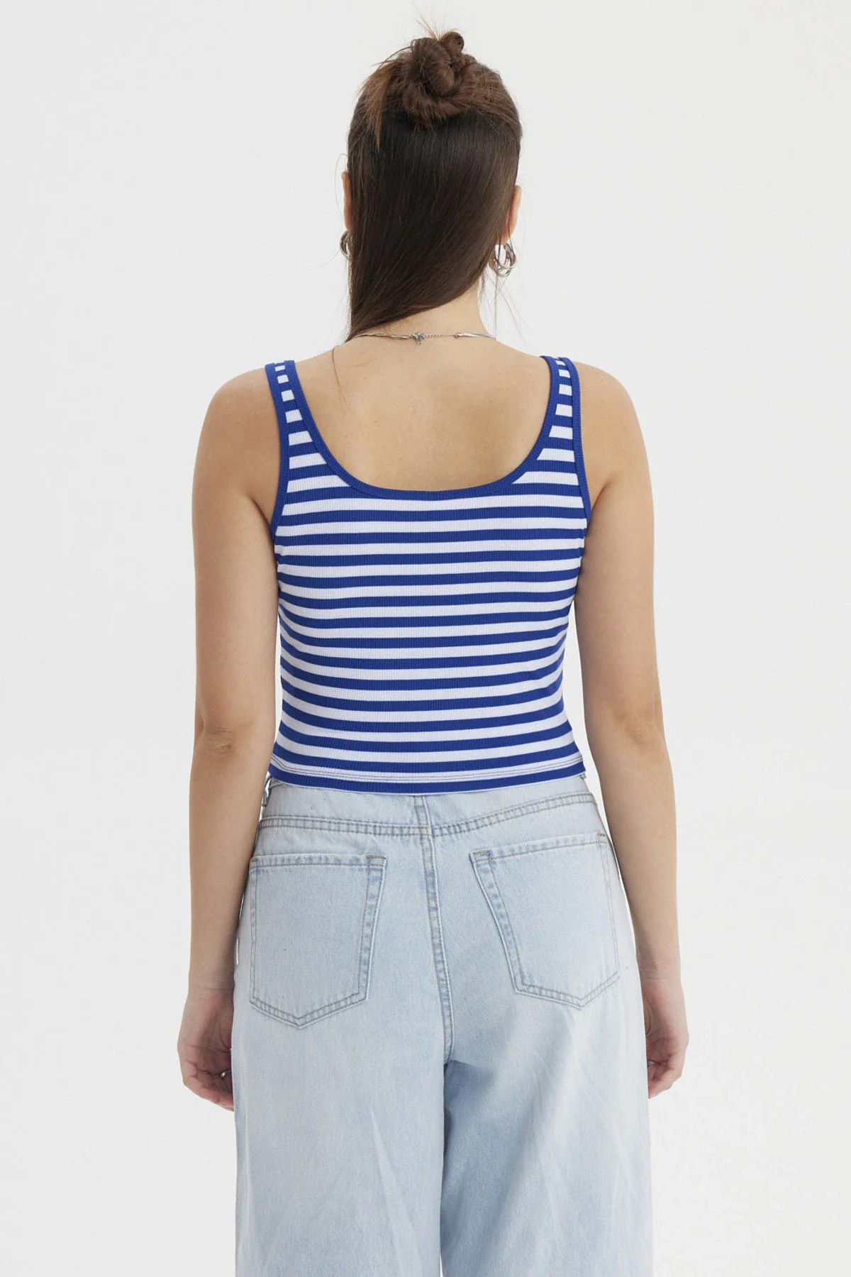 Polera Mujer Escote Cuadrado Azul - Image 3