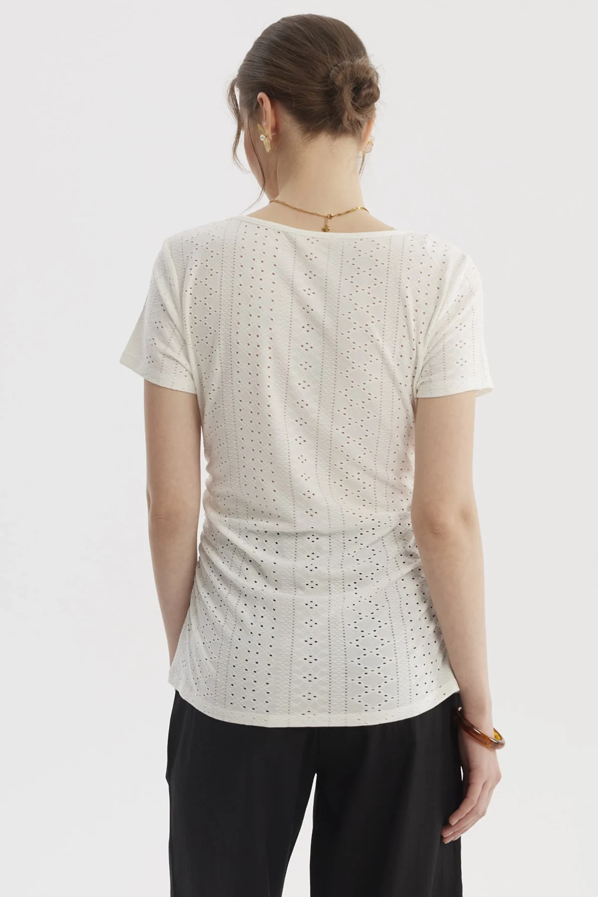 Polera Mujer Escote Cuadrado Crudo - Image 3