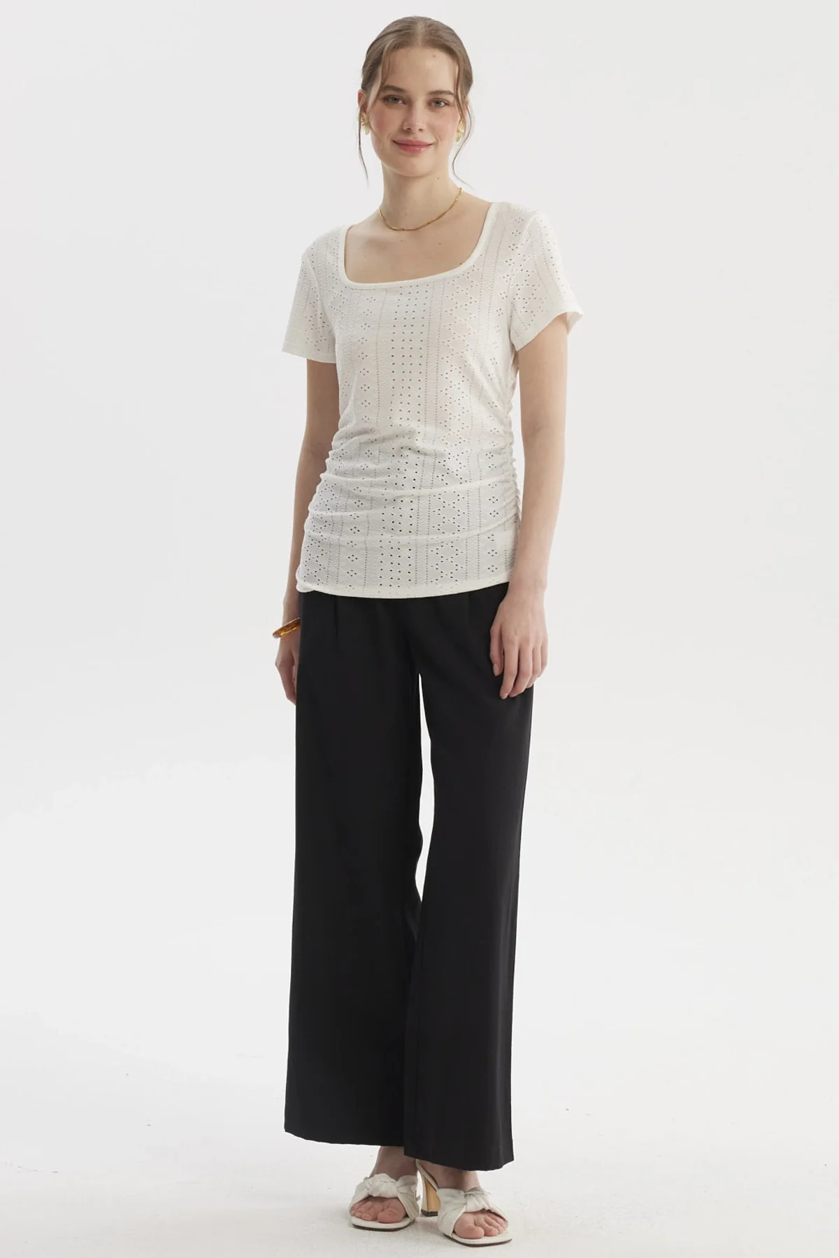 Polera Mujer Escote Cuadrado Crudo - Image 4