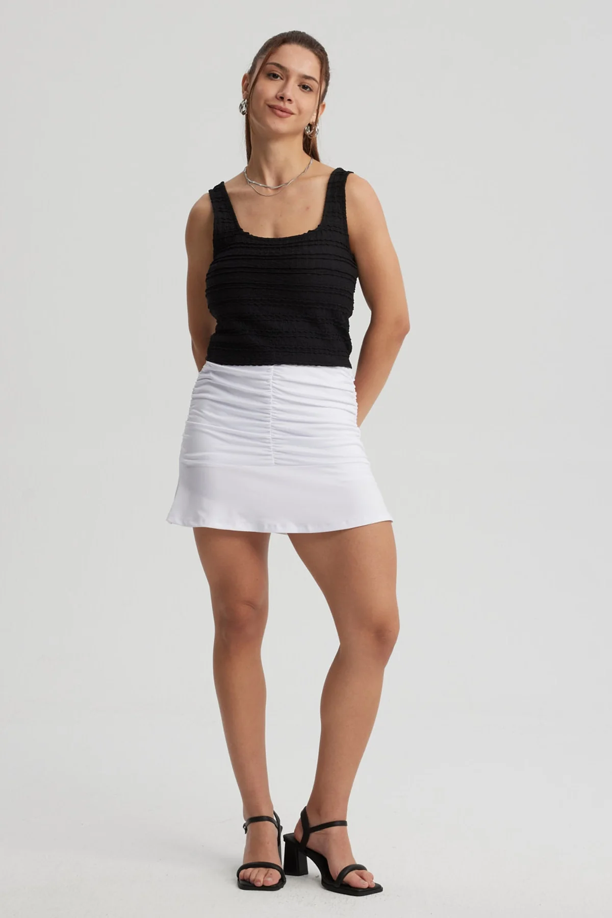 Polera Mujer Escote Cuadrado Negro - Image 4