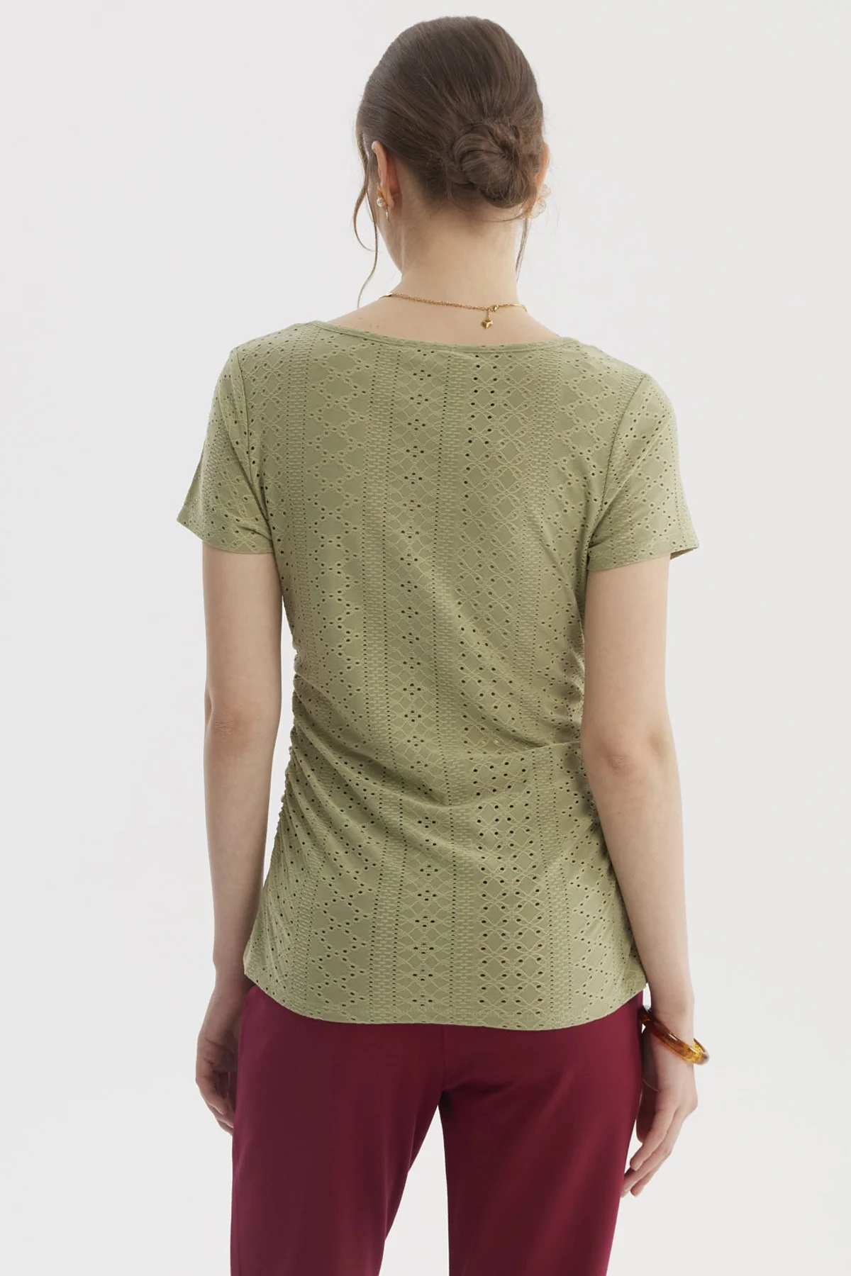 Polera Mujer Escote Cuadrado Verde - Image 3