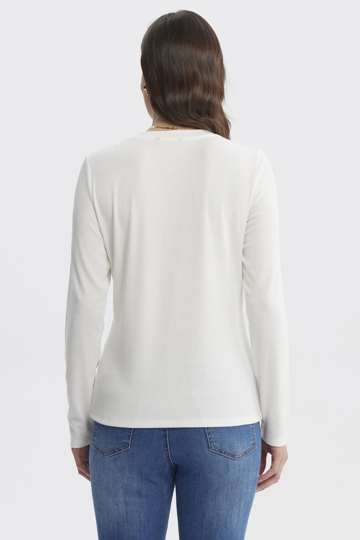 Polera Mujer Escote Recto Crudo - Image 3
