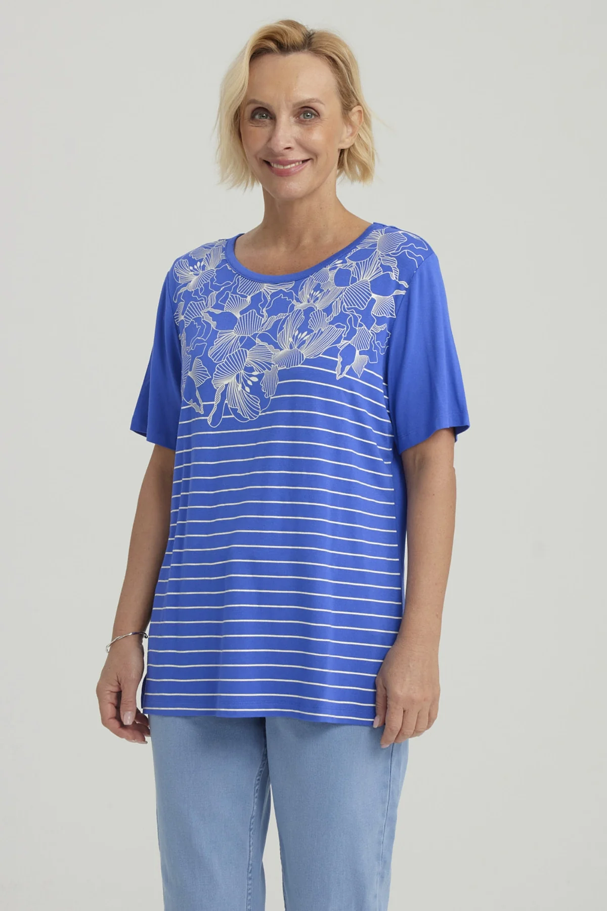 Polera Mujer Estampada Azulino - Image 2