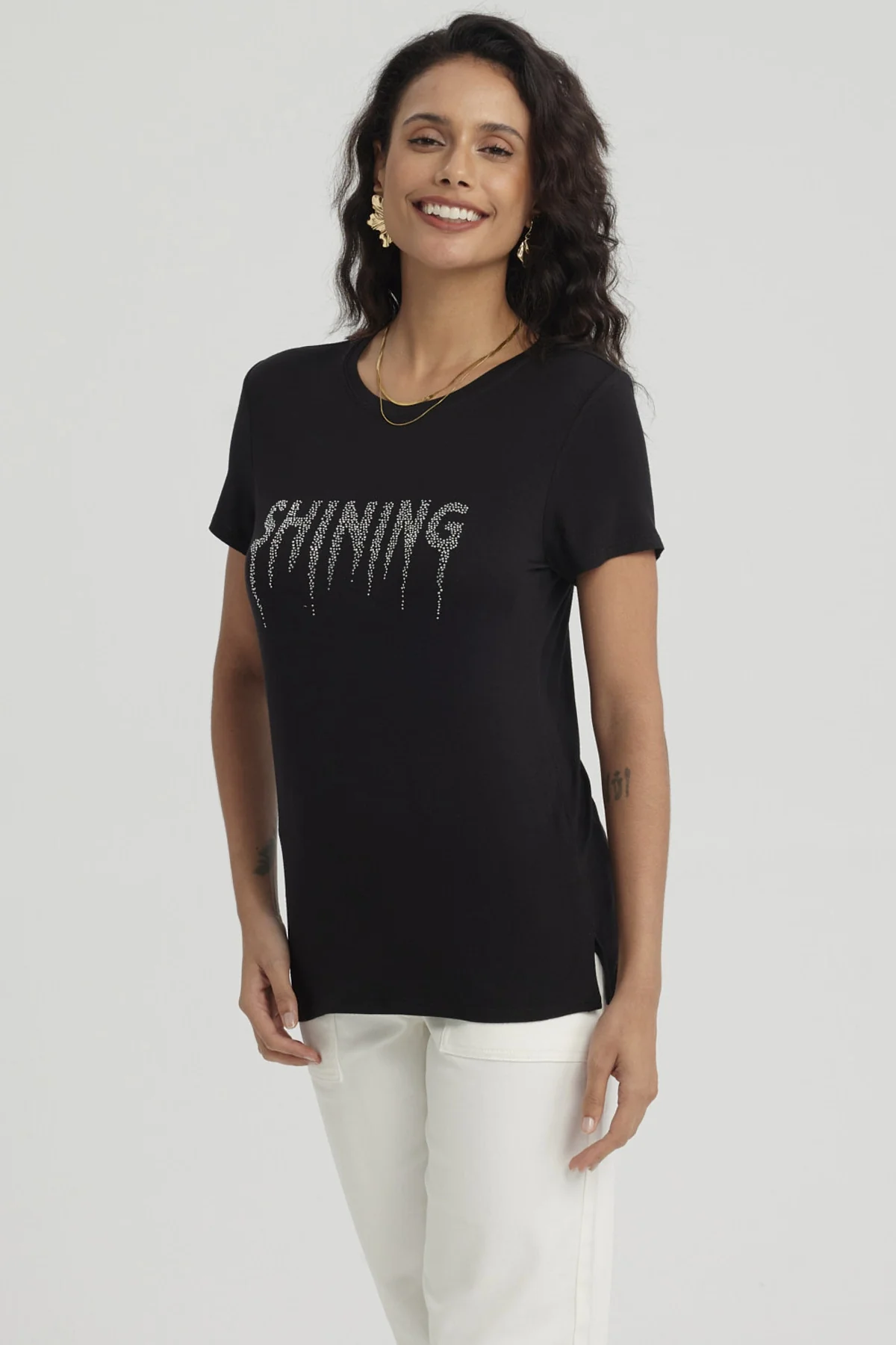 Polera Mujer Estampado Negro - Image 2