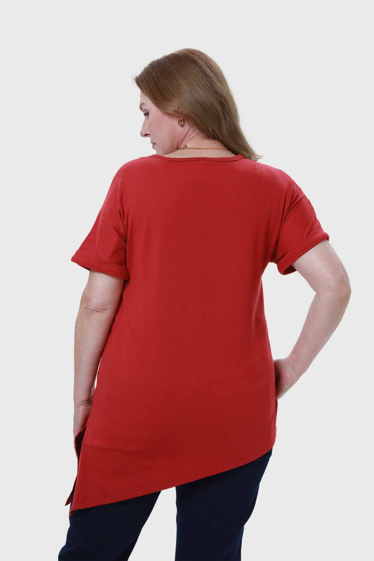 Polera Mujer Estampado Rojo - Image 3