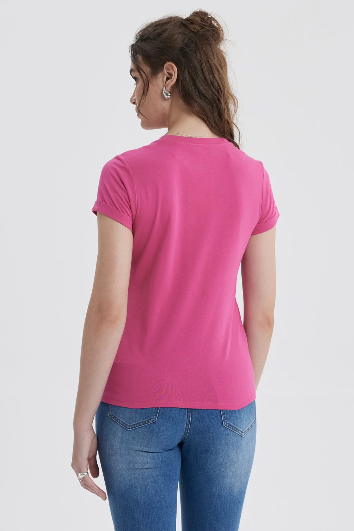Polera Mujer Gráfica Roll Up Fucsia - Image 3