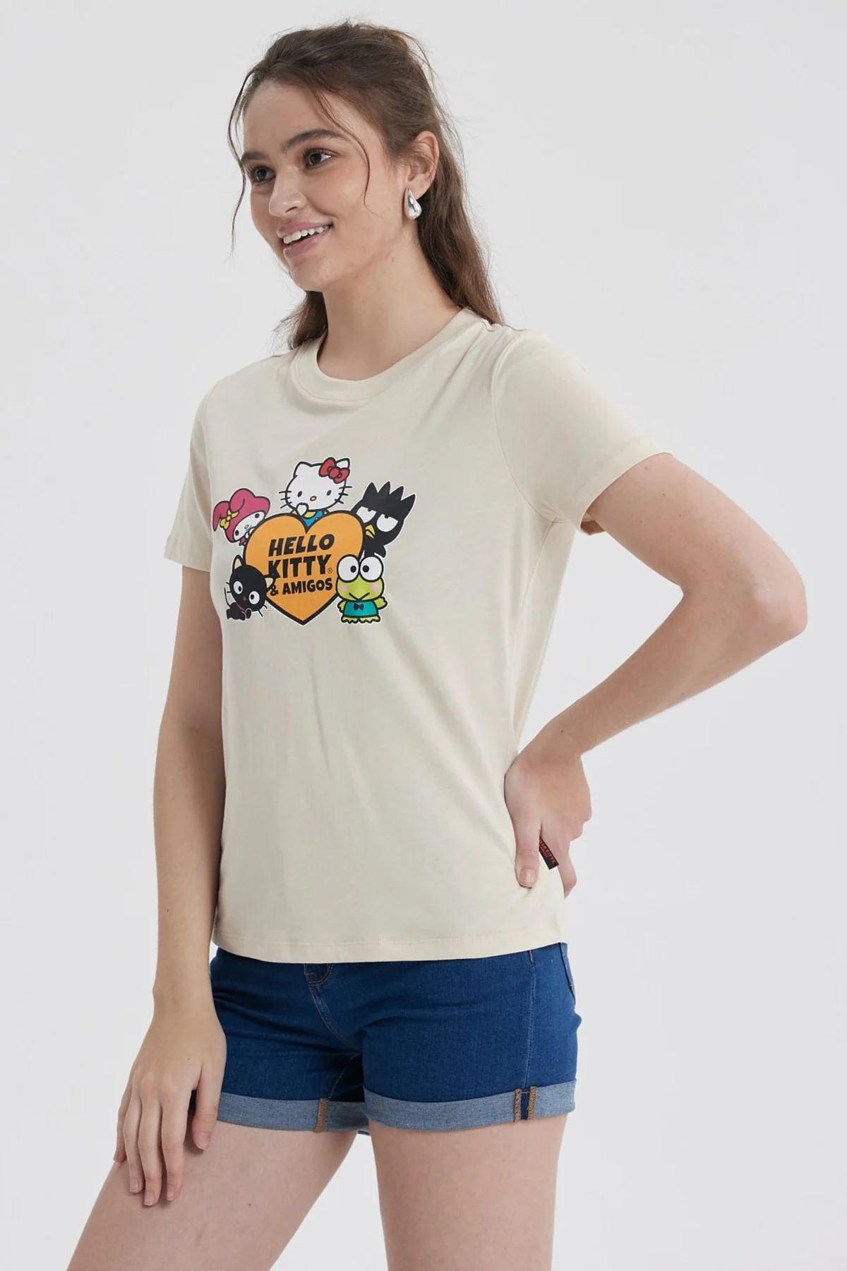 Polera Mujer Hello Kitty Beige - Image 2