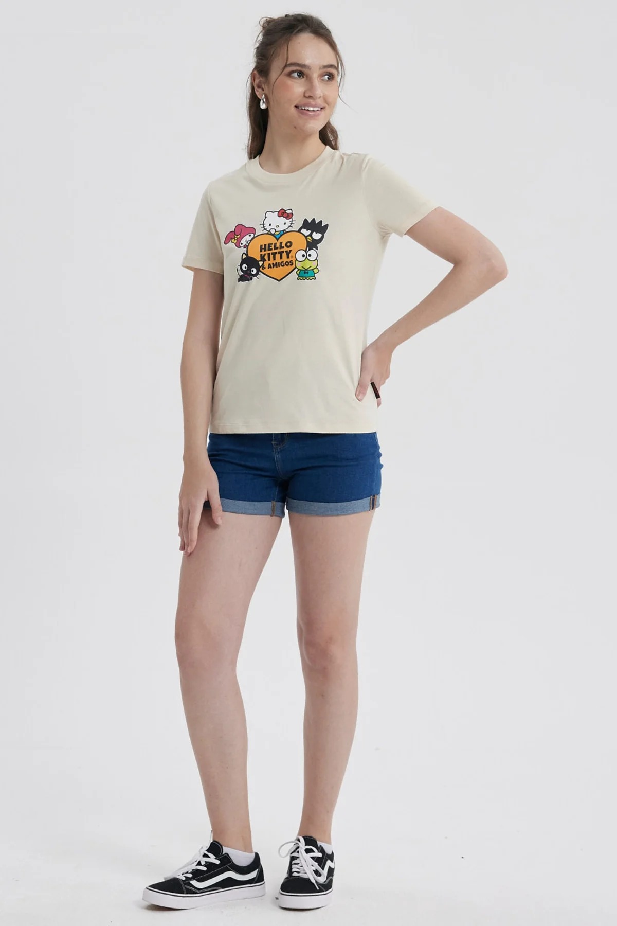 Polera Mujer Hello Kitty Beige - Image 4