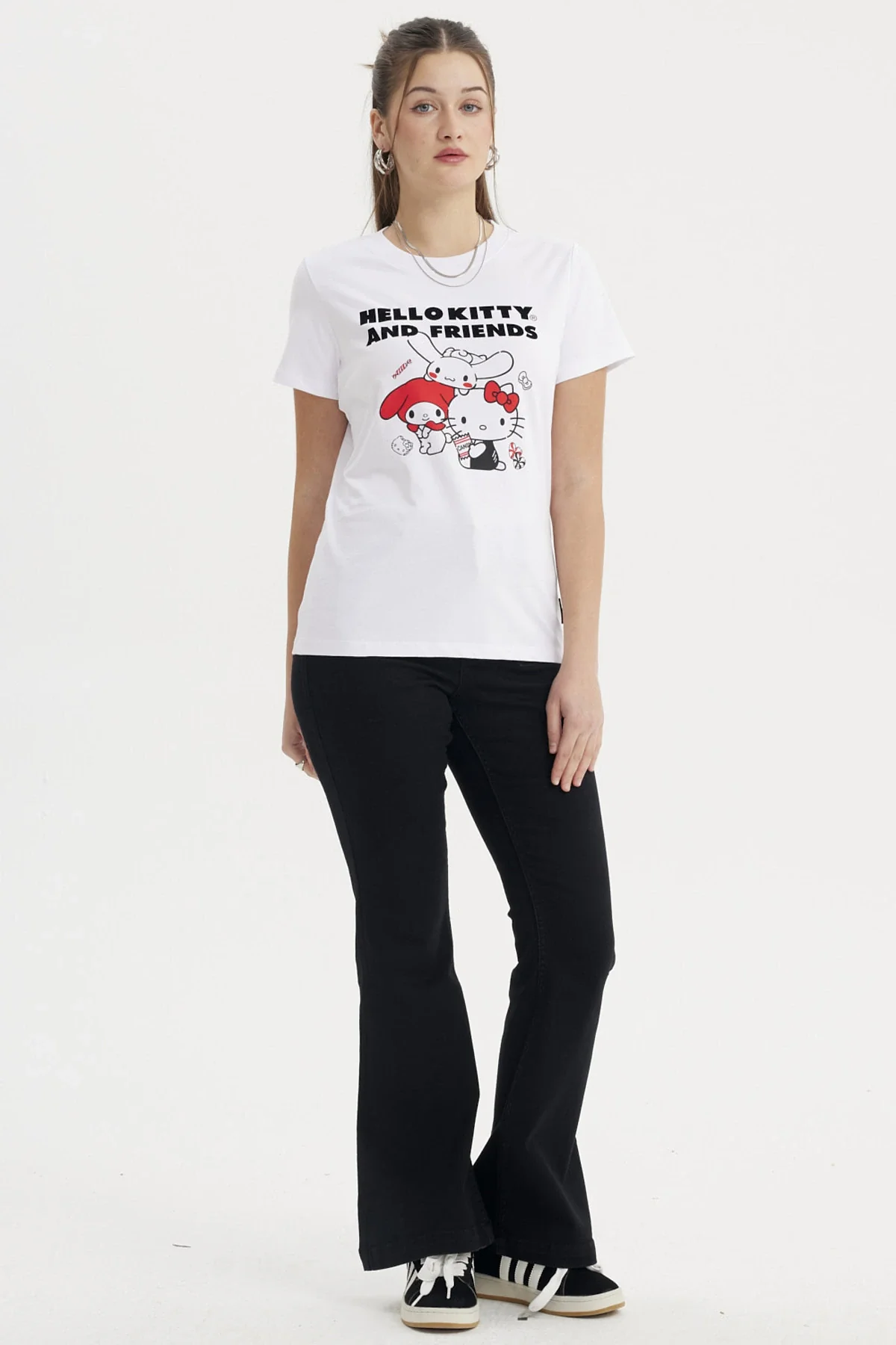 Polera Mujer Hello Kitty Blanco - Image 4