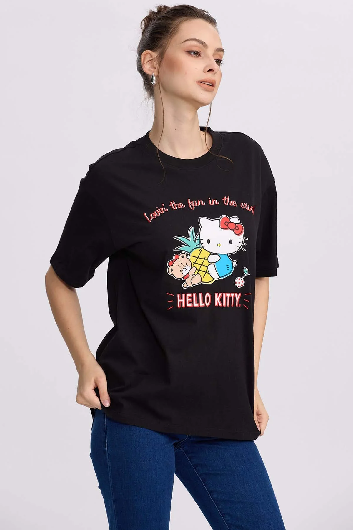Polera Mujer Hello Kitty Negro - Image 2