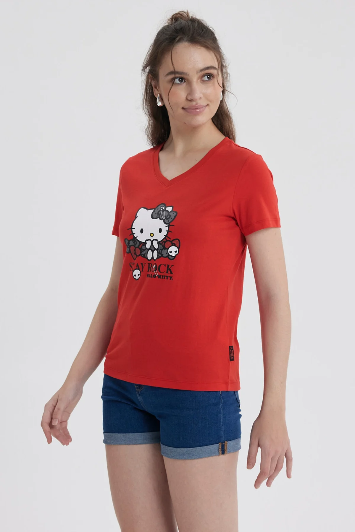 Polera Mujer Hello Kitty Rojo - Image 2