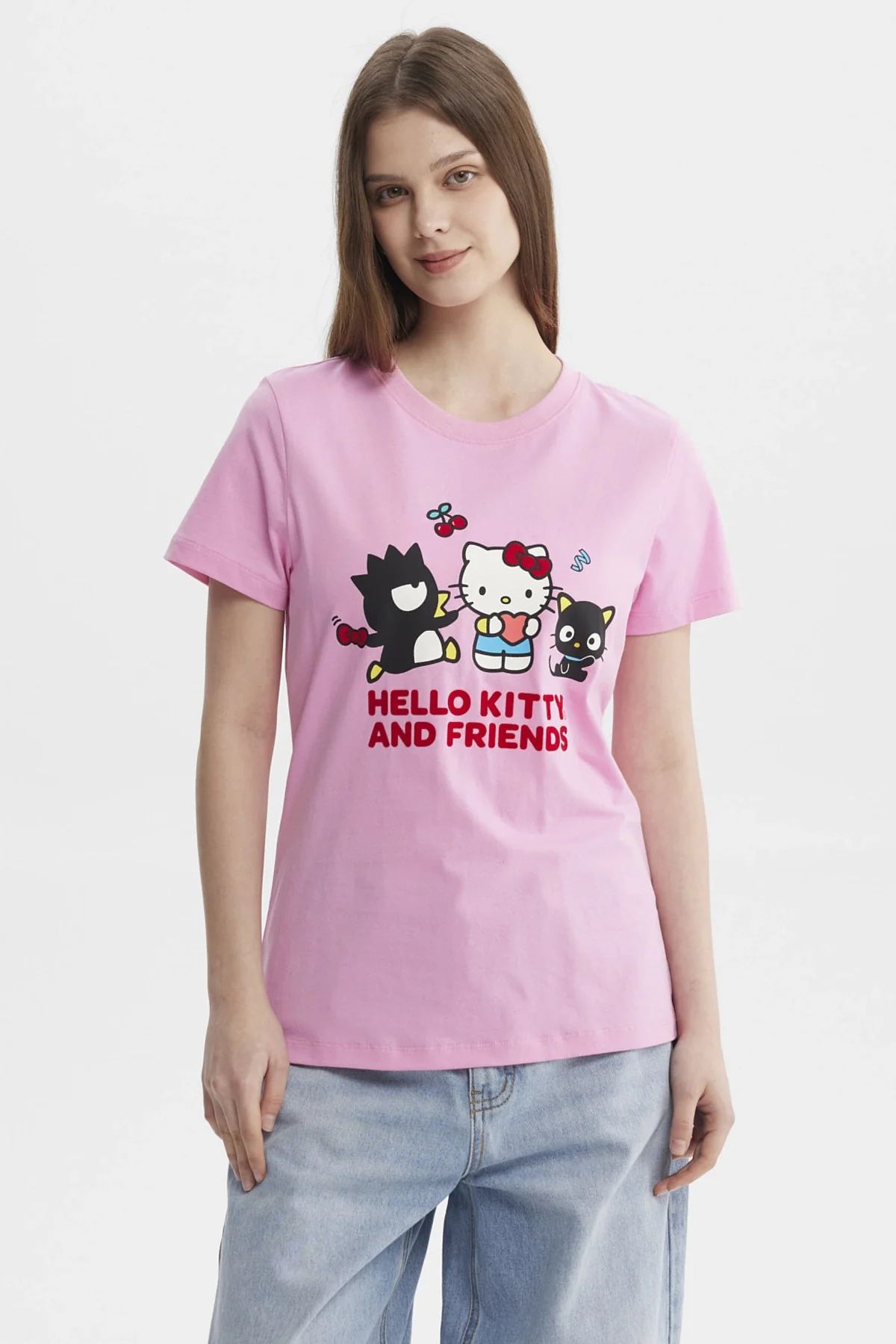 Polera Mujer Hello Kitty Rosado