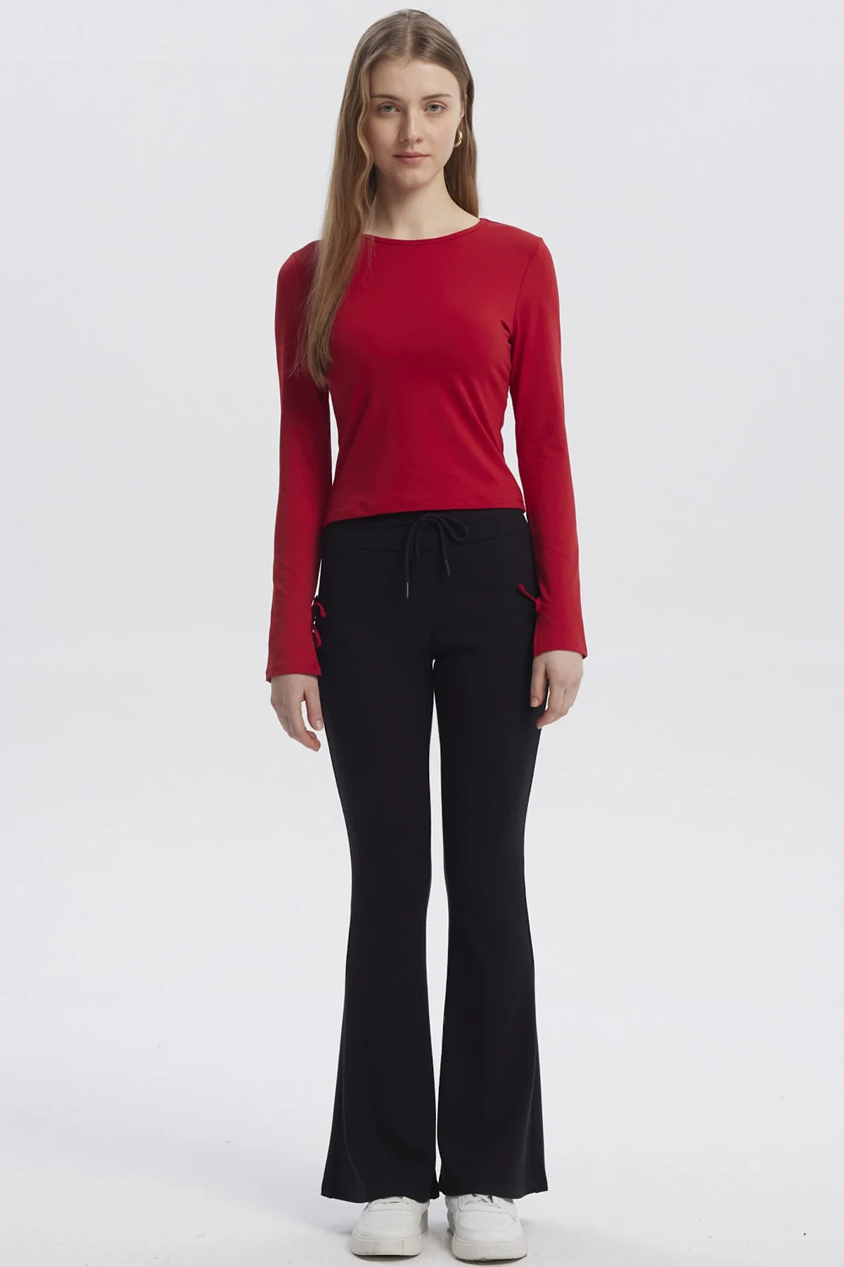 Polera Mujer Lazo Puño Rojo - Image 4