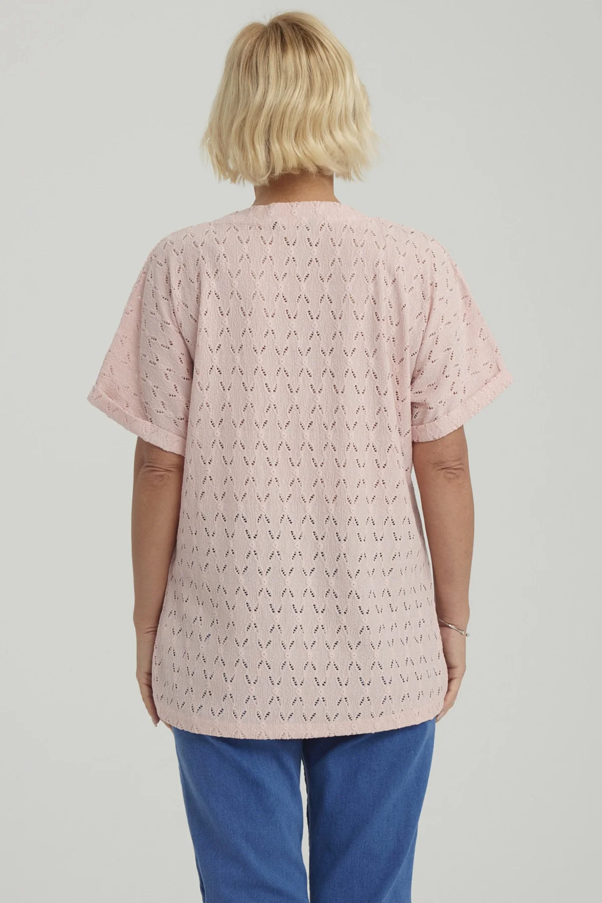 Polera Mujer Lisa Abotonada Palo Rosa - Image 3