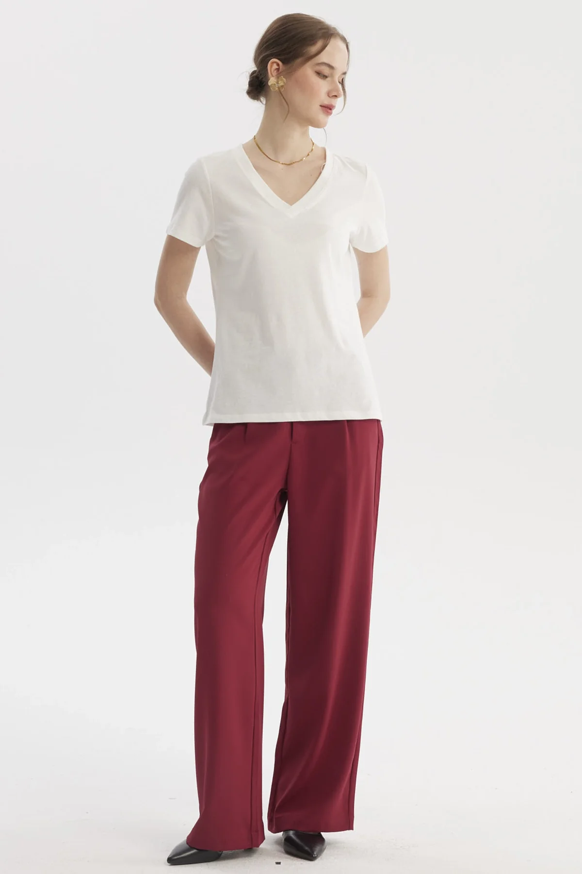 Polera Mujer Lisa Algodón Crudo - Image 4