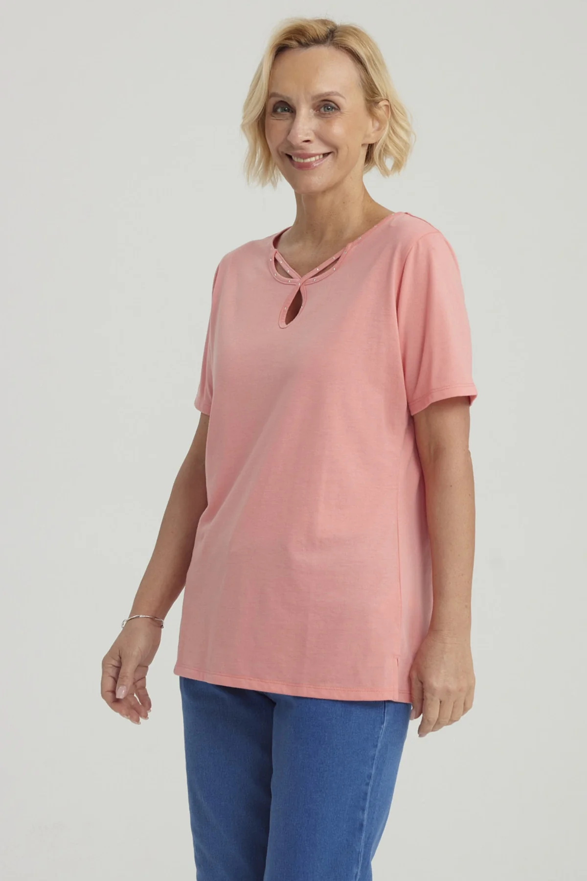 Polera Mujer Lisa Apertura Sandía - Image 2