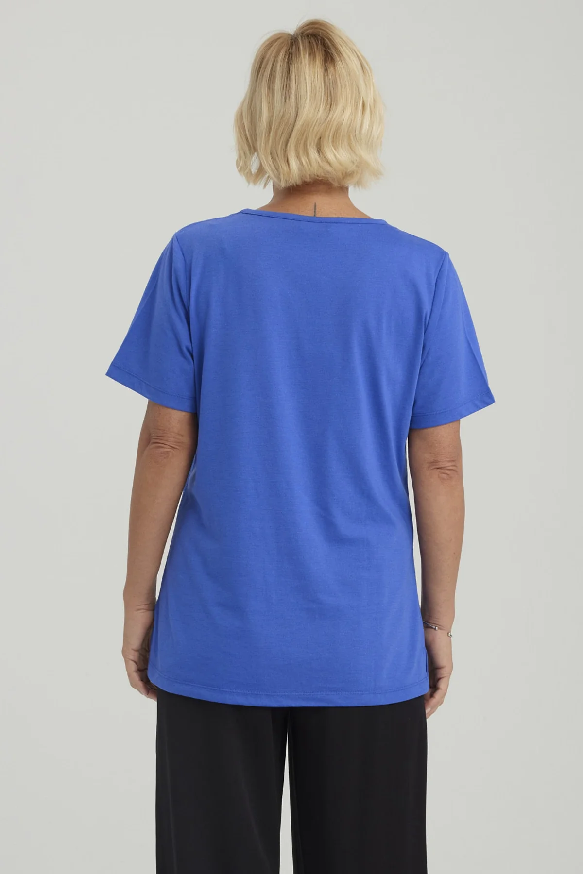 Polera Mujer Lisa Azulino - Image 3