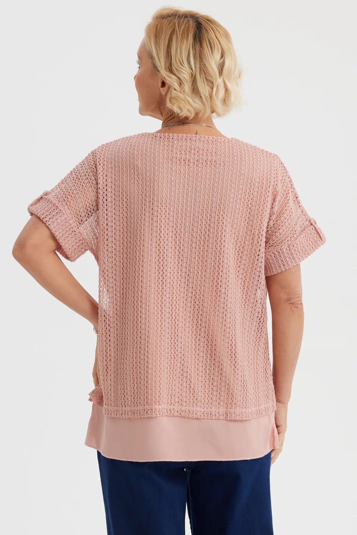 Polera Mujer Malla Rosado - Image 3