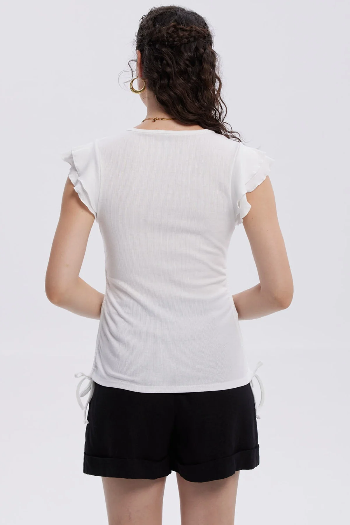Polera Mujer Manga Vuelos Arena - Image 3
