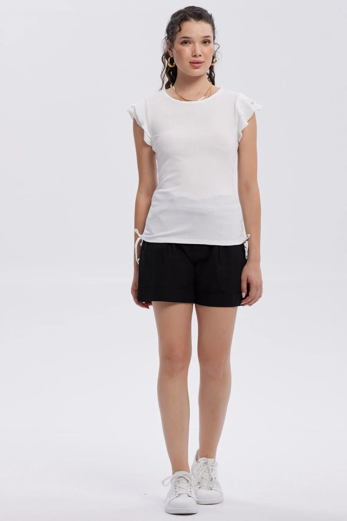 Polera Mujer Manga Vuelos Arena - Image 4