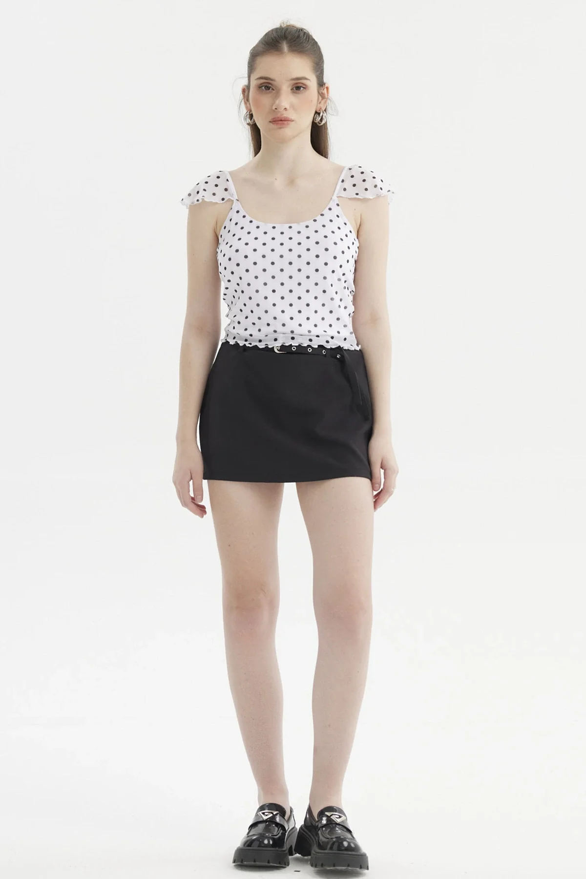 Polera Mujer Manga Vuelos Escote Cuadrado Blanco - Image 4