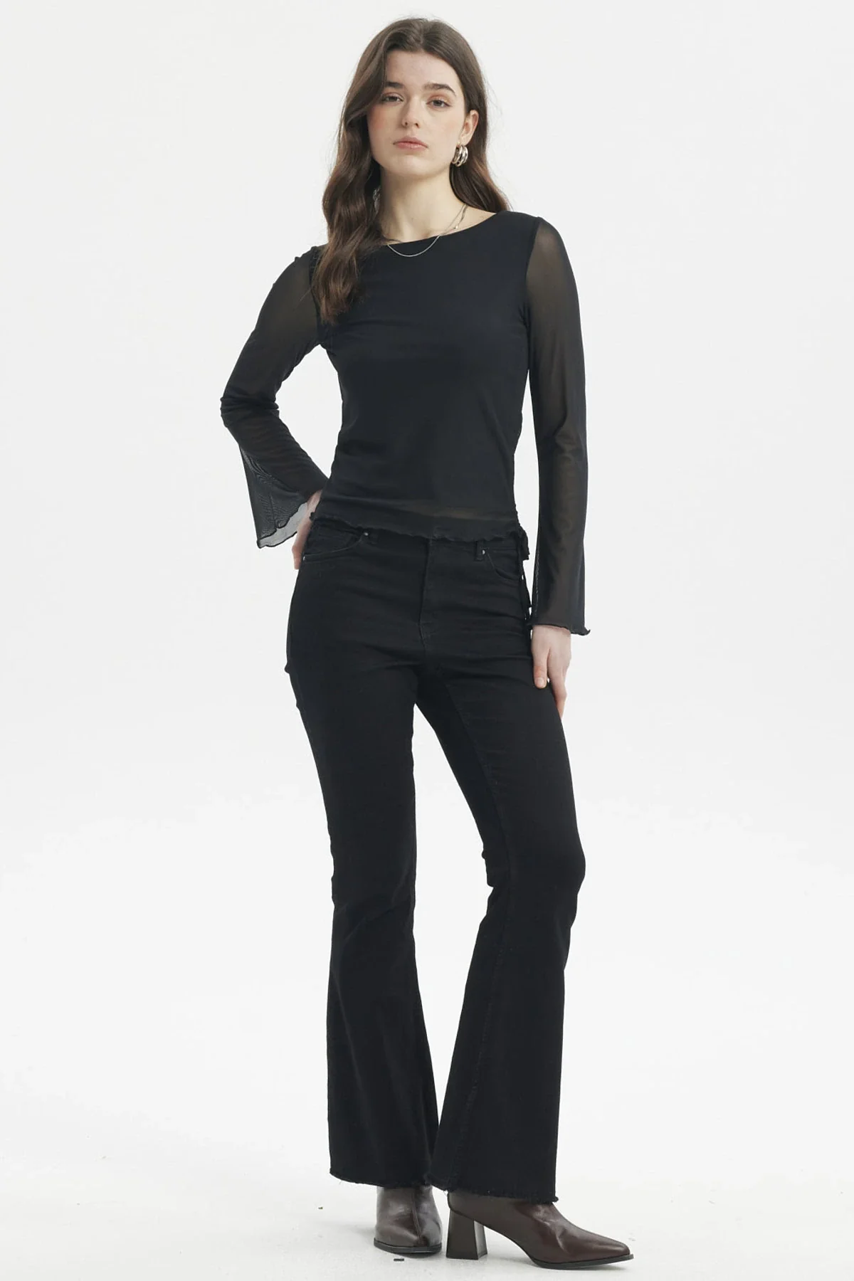 Polera Mujer Mangas Acampanadas Negro - Image 4