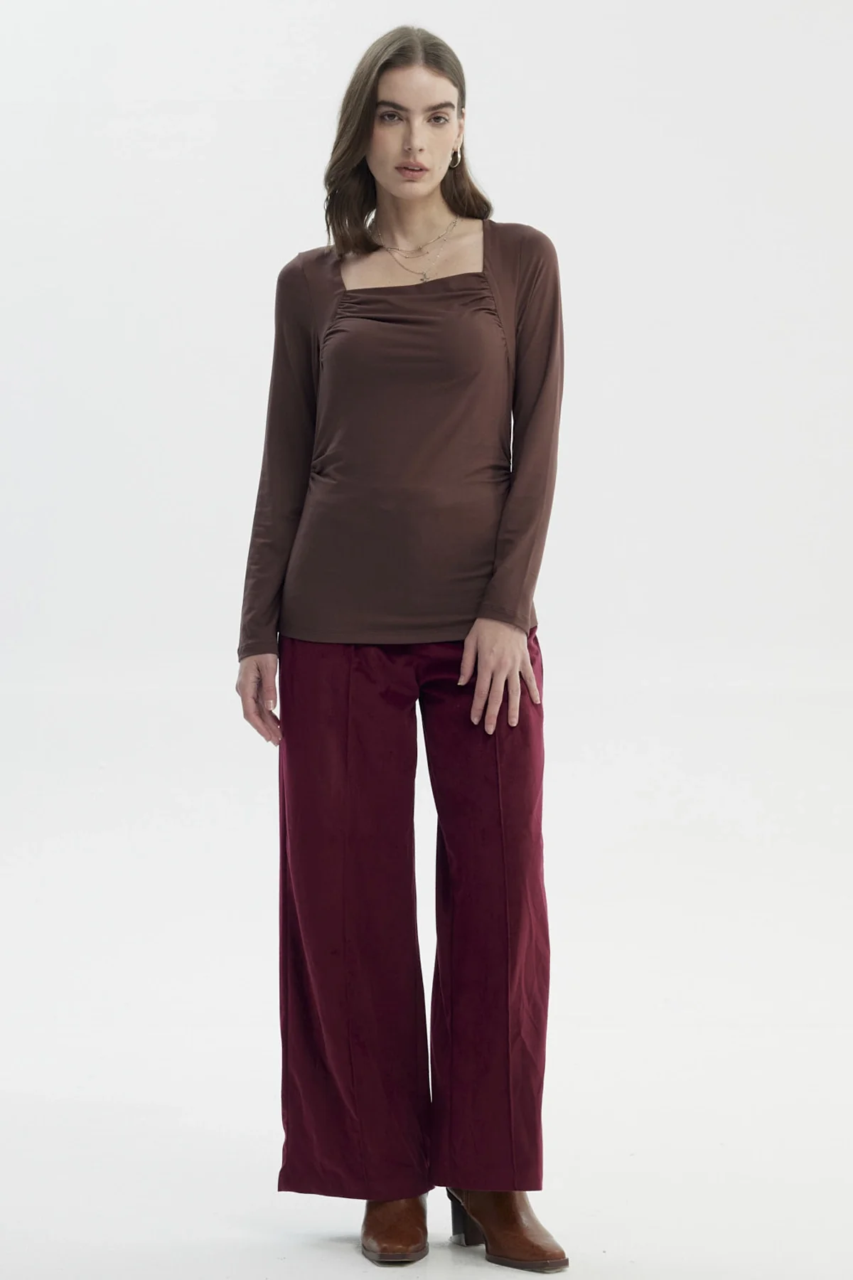 Polera Mujer Mujer Café Oscuro - Image 4
