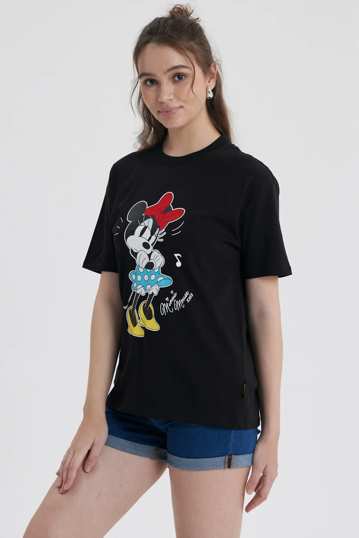 Polera Mujer Oversize Minnie Negro - Image 2