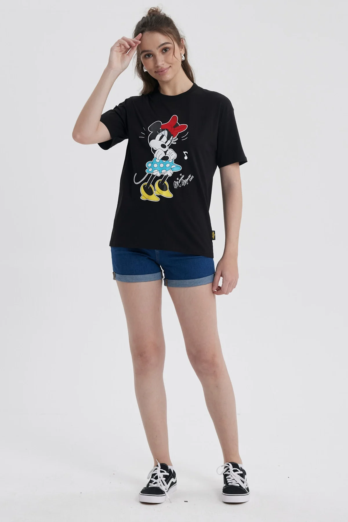Polera Mujer Oversize Minnie Negro - Image 4