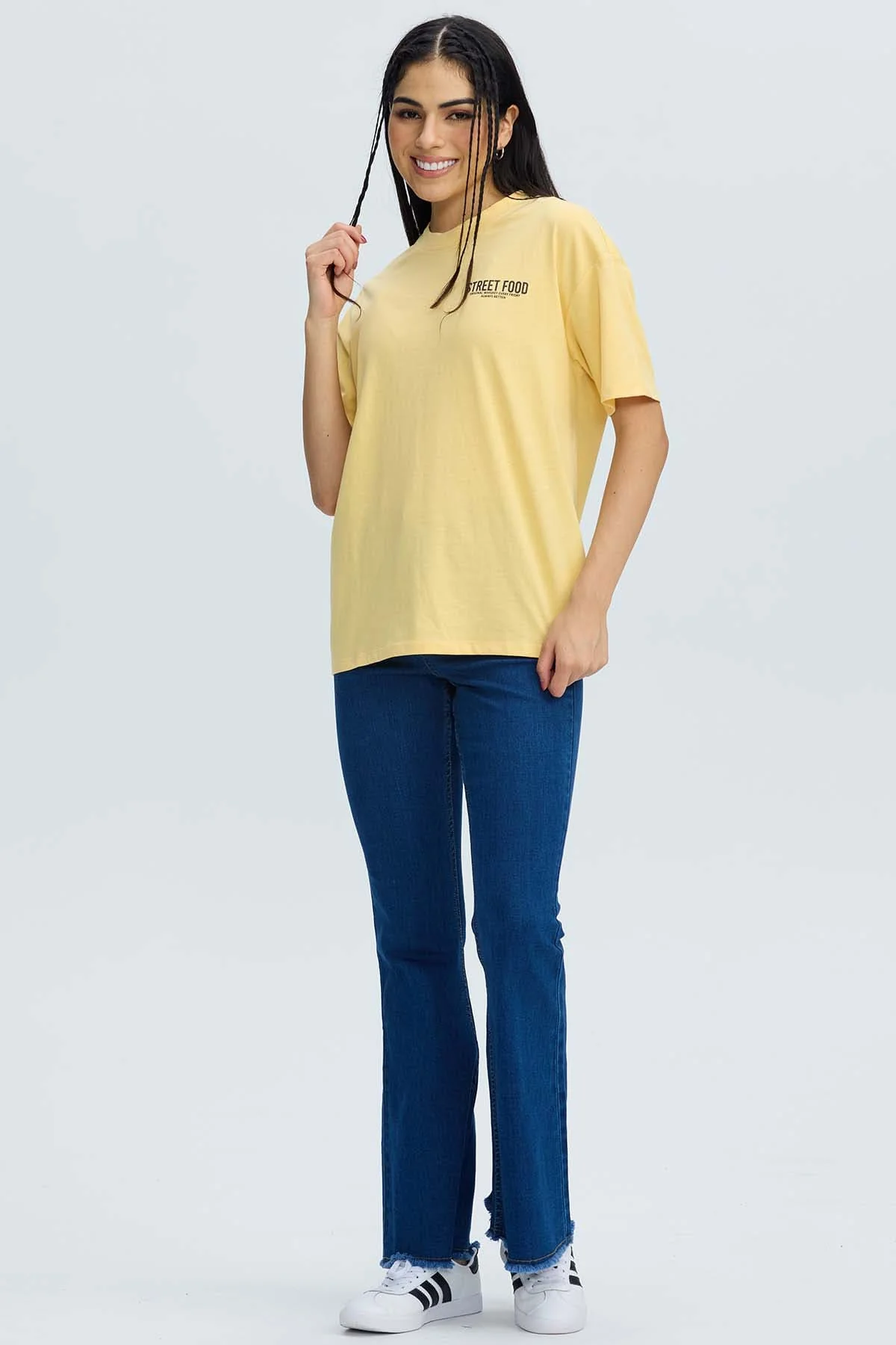 Polera Mujer Oversize Amarillo - Image 4