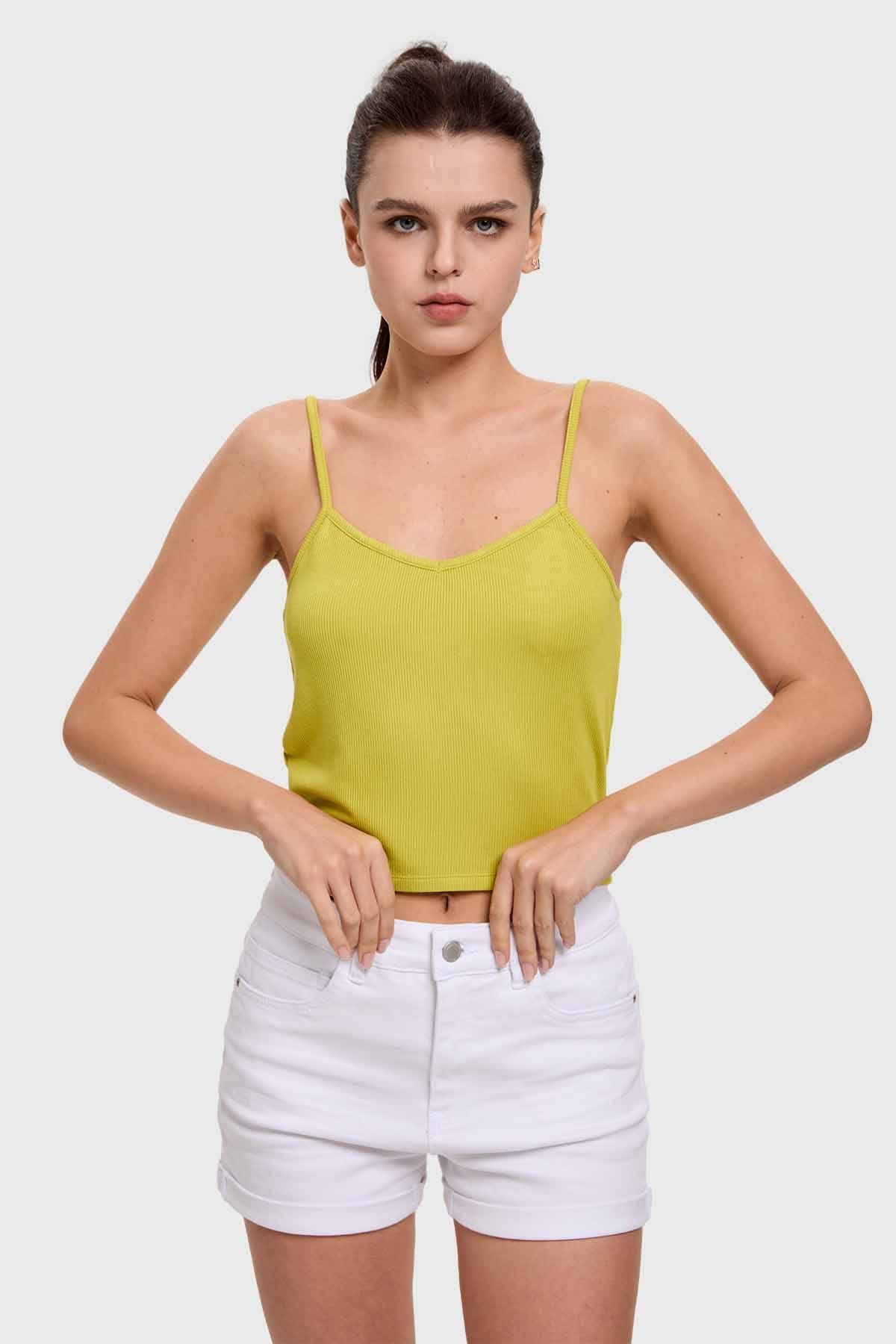 Polera Mujer Pabilo Crop Verde