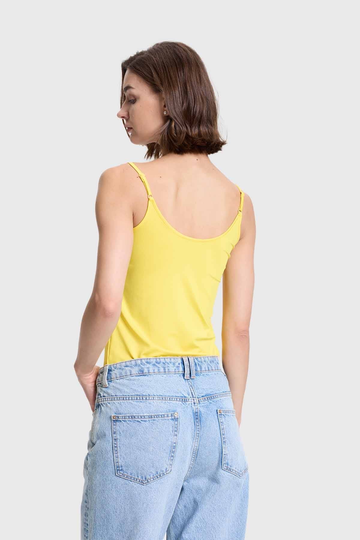 Polera Mujer Peto Pabilo Amarillo - Image 3