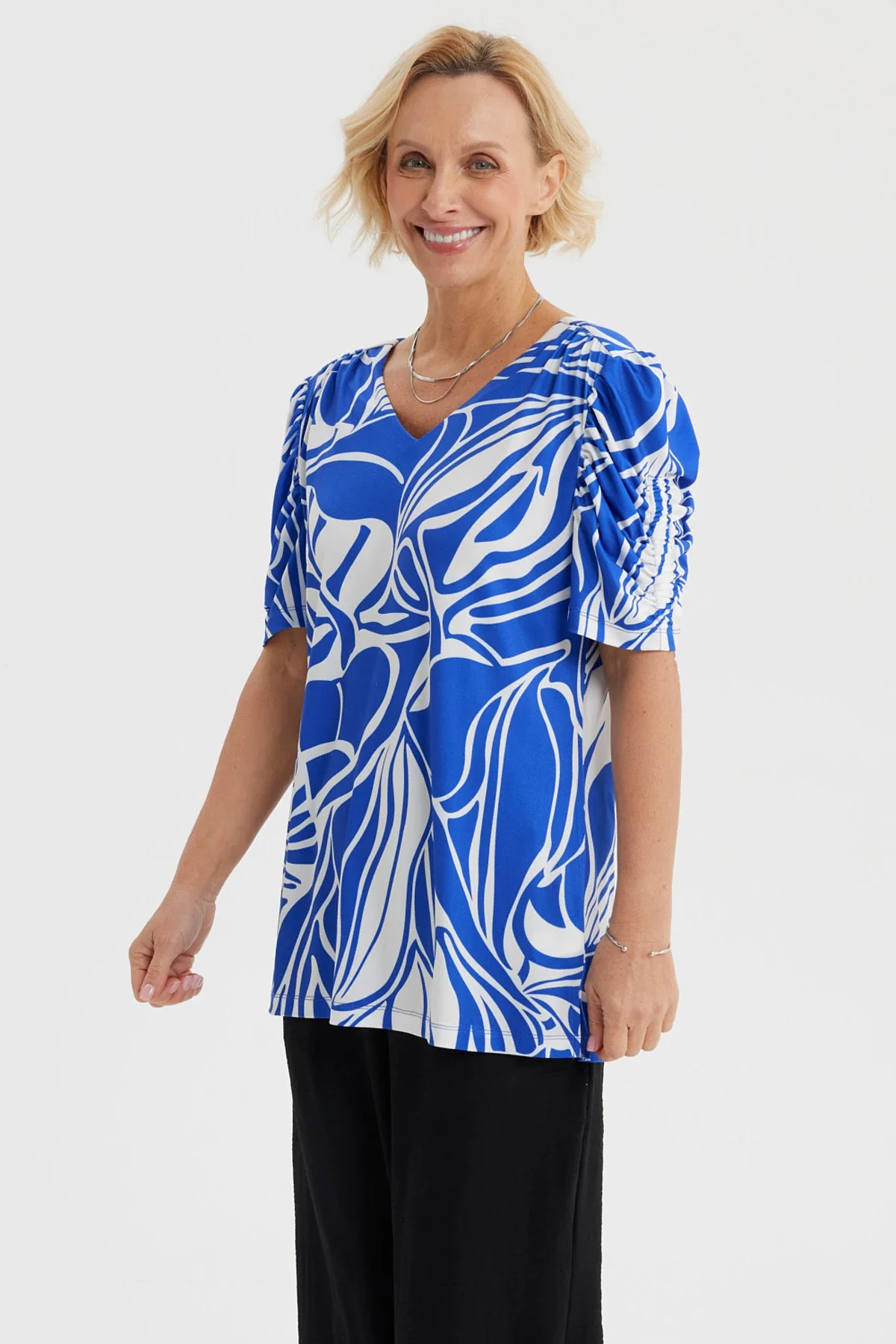 Polera Mujer Print Azulino - Image 2