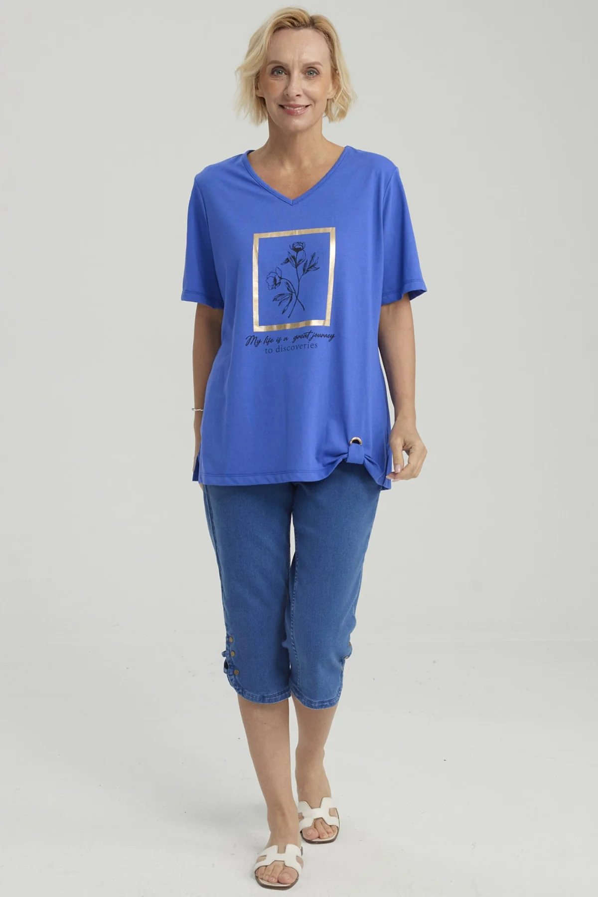 Polera Mujer Print Azulino - Image 4