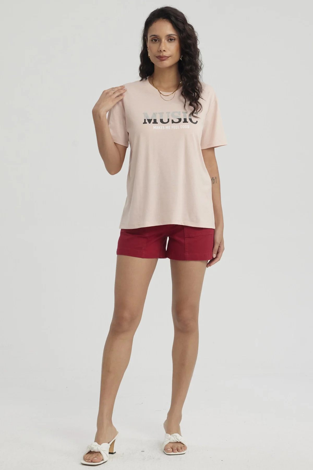 Polera Mujer Print Con Aplicación Palo Rosa - Image 4
