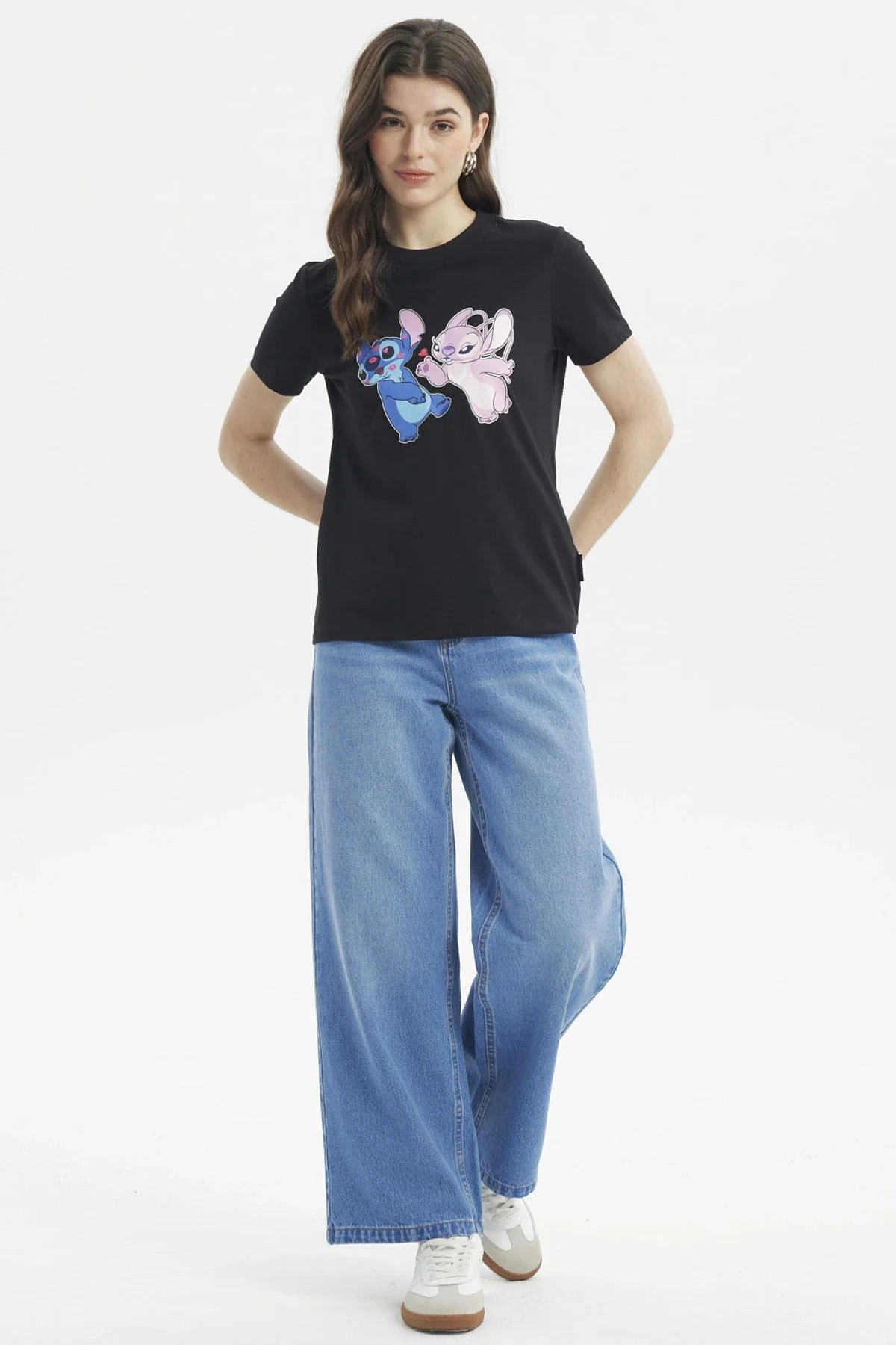 Polera Mujer Print Frontal Stitch Negro - Image 4
