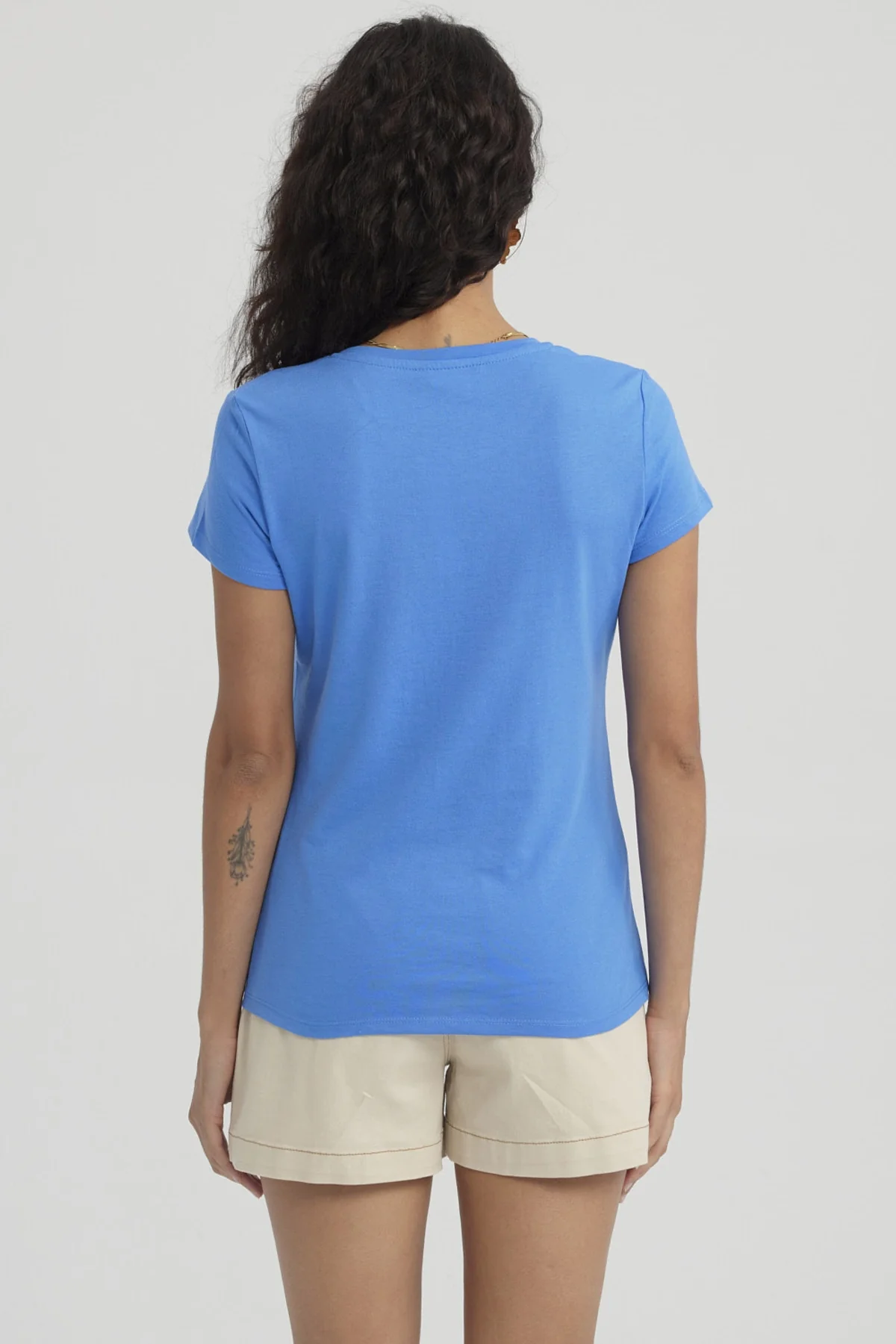 Polera Mujer Print Mujeres Con Aplicación Azulino - Image 3